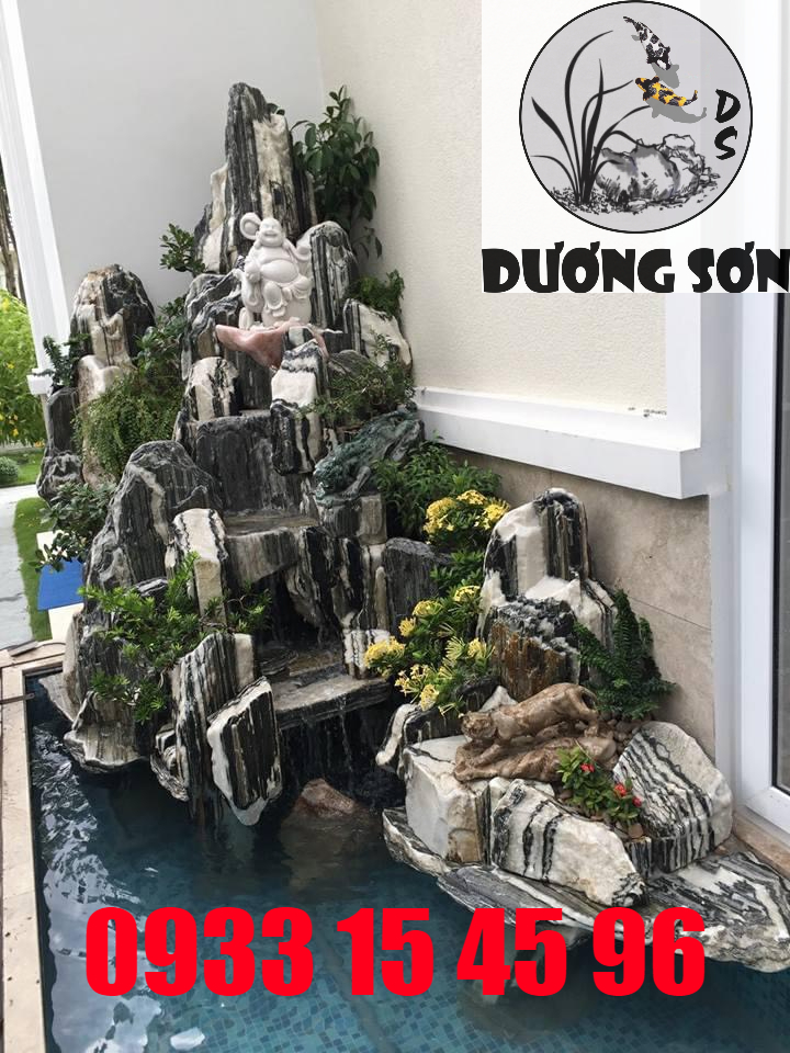 Thi công hồ cá koi non bộ